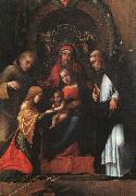 CORNELISZ VAN OOSTSANEN, Jacob The Mystic Marriage of St. Catherine dfg oil painting on canvas